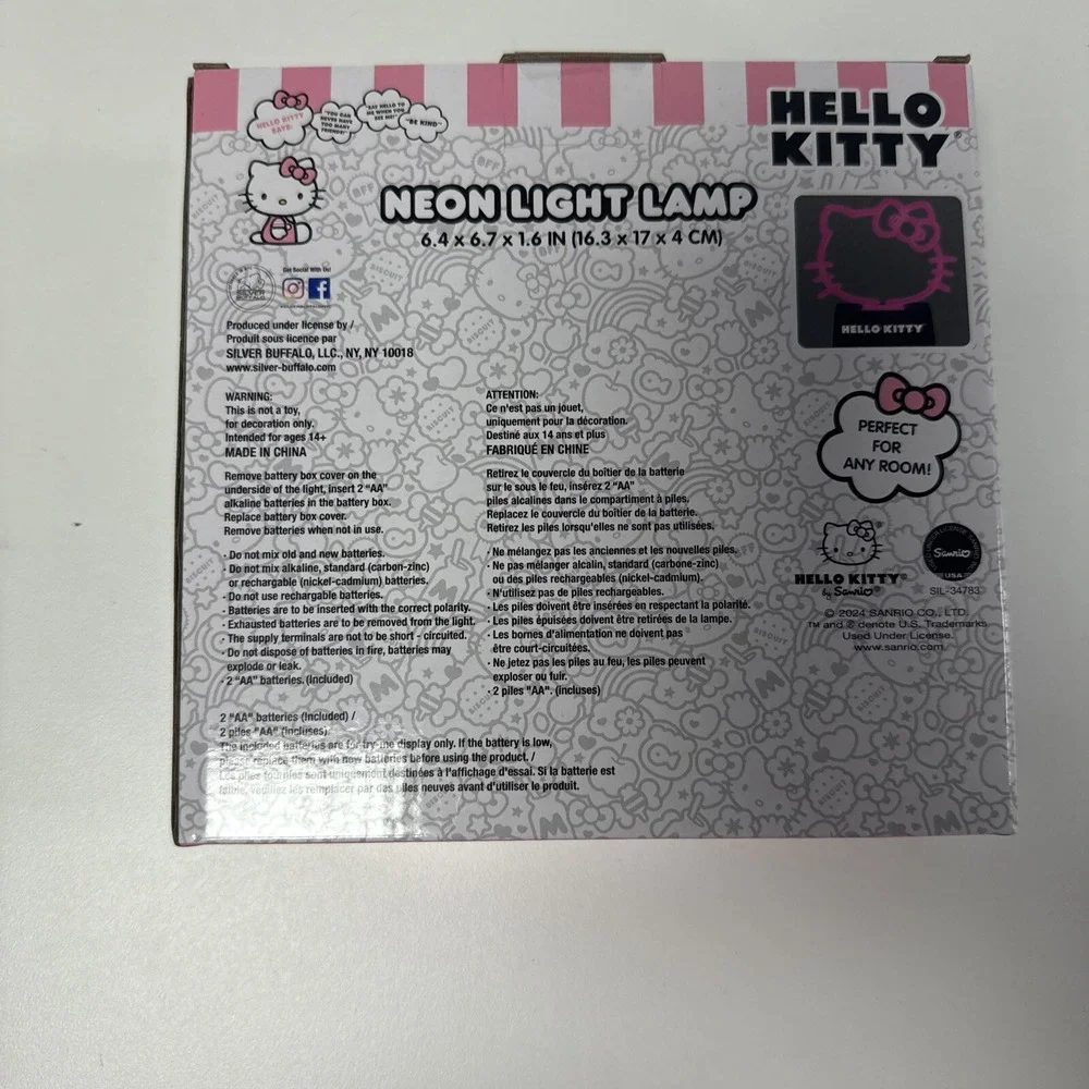 Hello Kitty‎ Silhouette Neon Light Lamp Sanrio NEW IN BOX!